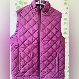 HAWKE & CO puffer vest in burgundy